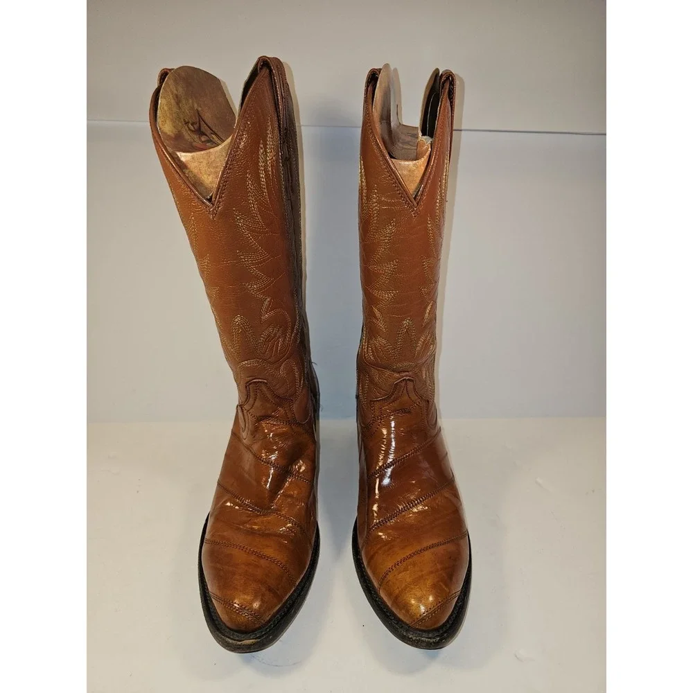 Rebelde Women's Vintage Tan‎ Leather Bootd Size 7C Made In Mexico